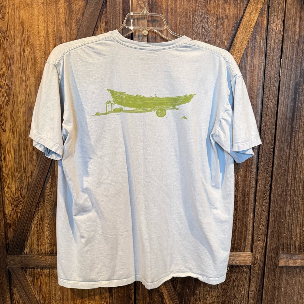 Simms Sky Blue Short Sleeve Tee - Size XXL - Picture 2 of 9